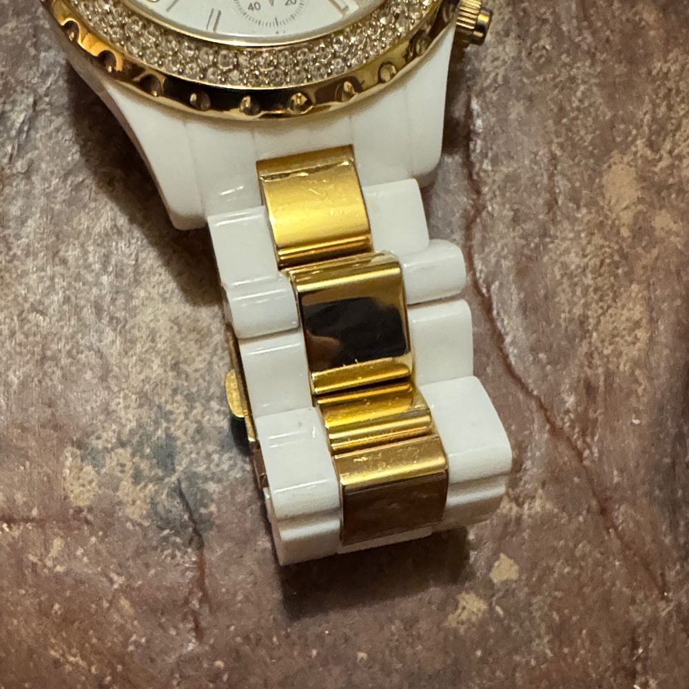 Used Michael Kors White and Gold Watch - Picture 3 of 8